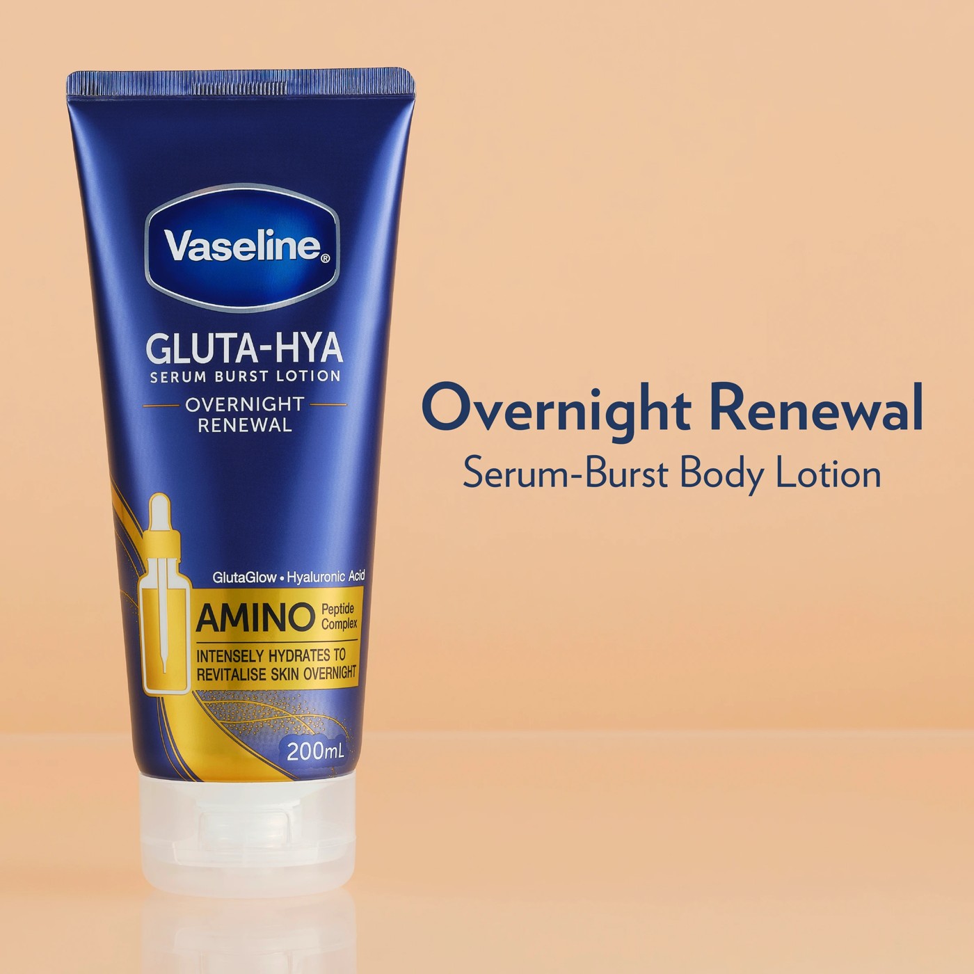 Vaseline Gluta-Hya Serum Burst Overnight Renewal Body Lotion 200ml 2 of 6