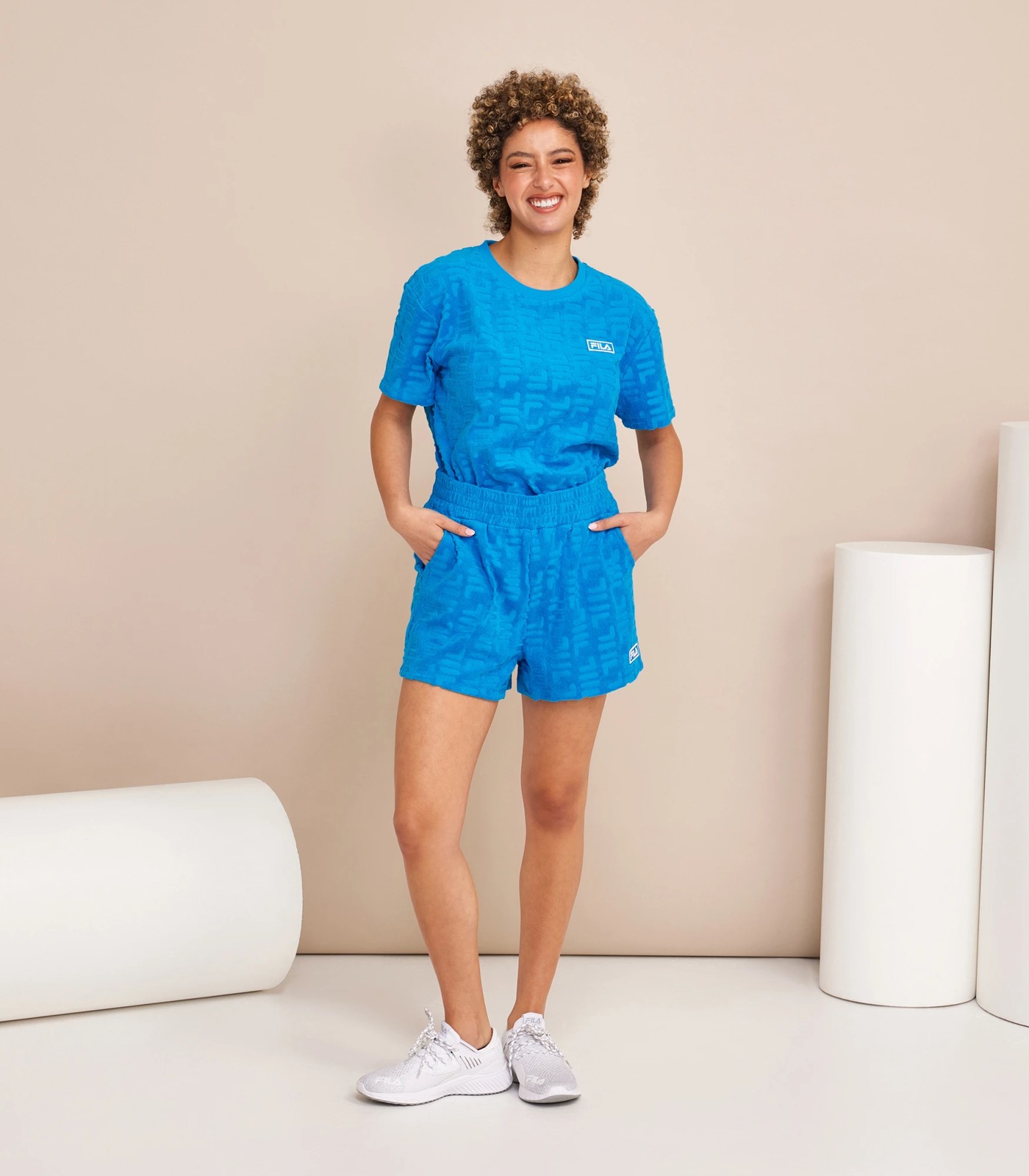 Fila terry cloth short set on sale