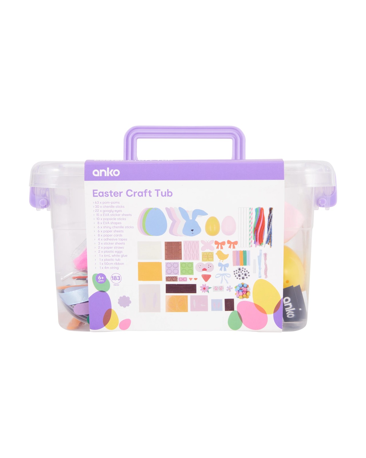 Anko 183 Piece Easter Craft Tub 5 of 5