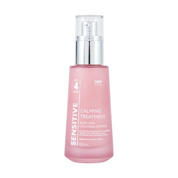 Step 4 AM/PM Sensitive Calming Treatment 50ml, Aloe Vera and Colloidal Oatmeal - OXX Skincare