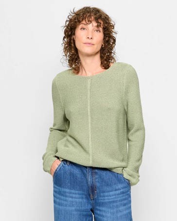 Australian Cotton Blend Ottoman Crew Jumper