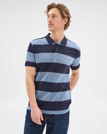 Australian Cotton Stripe Polo Top