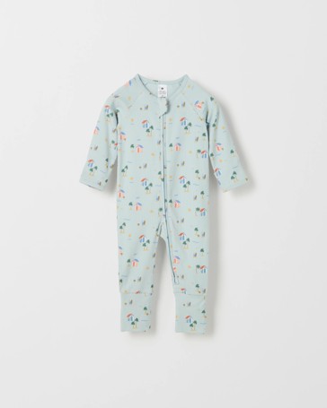 Baby Organic Cotton Rib Zip Footless Coverall