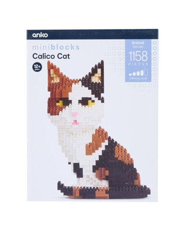 1158 Piece Mini Blocks Animal Series: Calico Cat