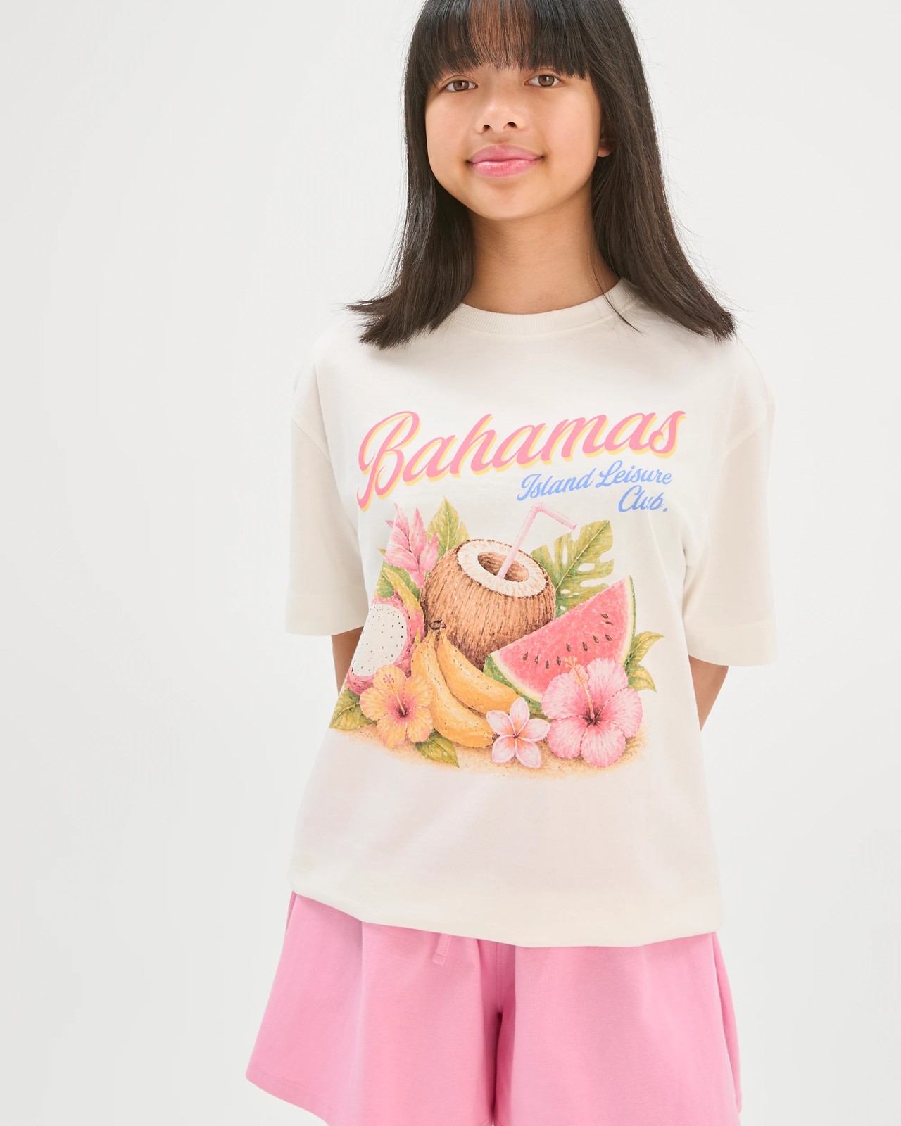 Australian Cotton Oversized T-Shirt - Bahamas Cream 3 of 6