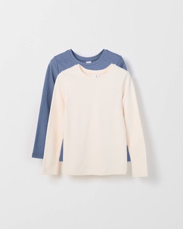 Australian Cotton 2 Pack Boys Long Sleeve Waffle Thermal Vests