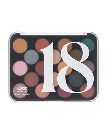 18 Shades Eyeshadow Palette, Metallic - OXX Cosmetics