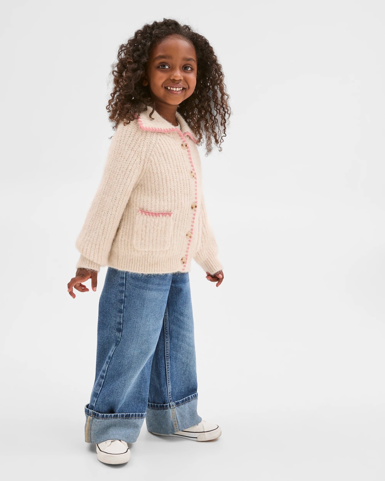 Long Sleeve Blanket Stitch Cardigan 2 of 6