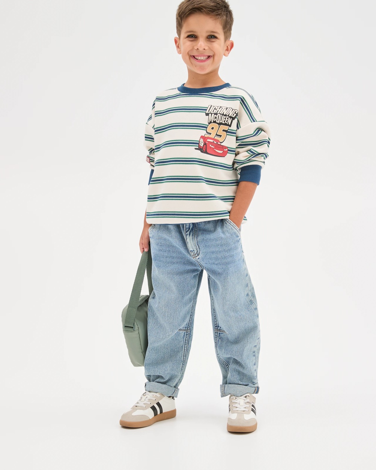 Disney Pixar Cars Australian Cotton Blend Stripe Sweat Top 2 of 6