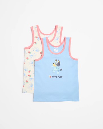 Bluey Strawberries Singlets 2 Pack