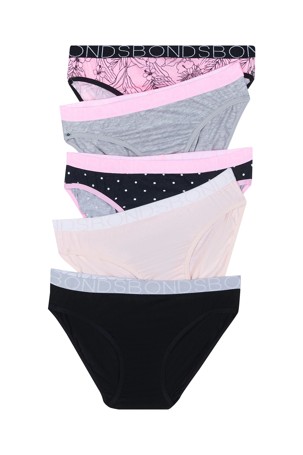 Bonds Girls Bikini Briefs 5 Pack