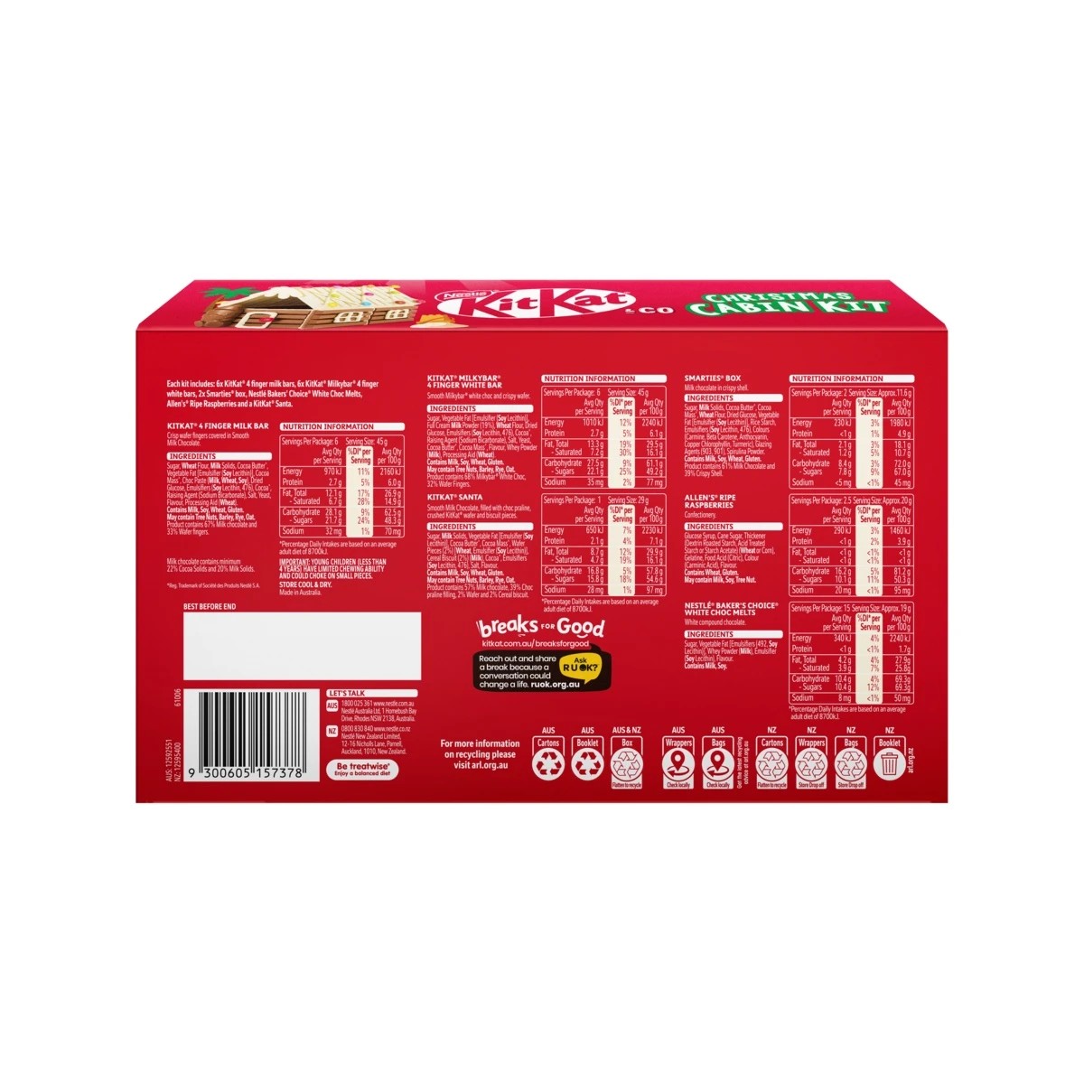 Nestle KitKat & Co. Christmas Cabin Kit 932g Target Australia