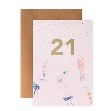 Connections from Hallmark 21st Birthday Card - Raise A Glass