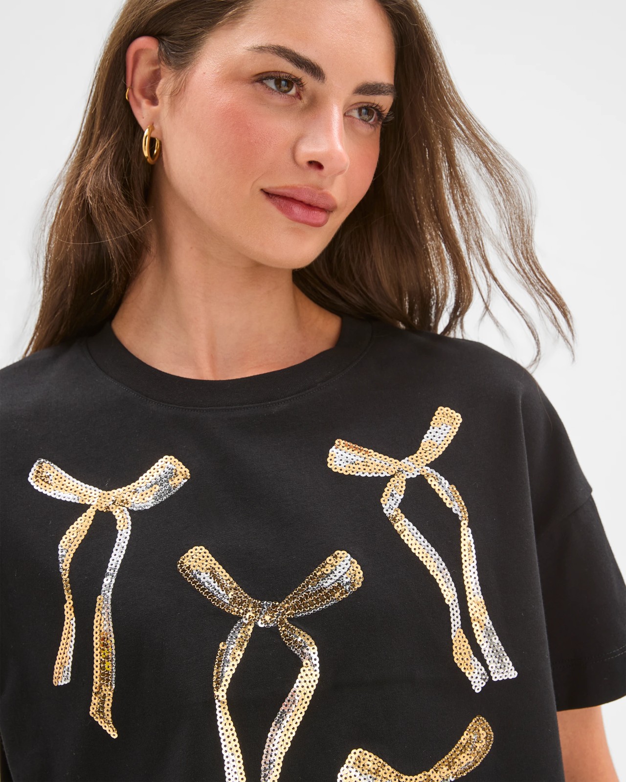 Petites Australian Cotton Boxy Crop Christmas Graphic T-Shirt 4 of 6