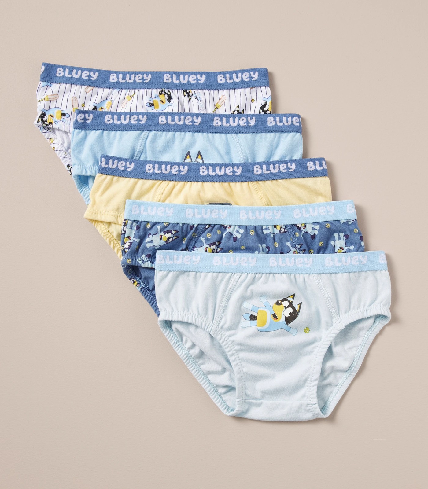 5 Pack Bluey Boys Briefs