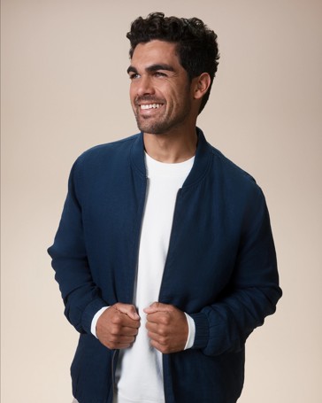 European Linen Bomber Jacket
