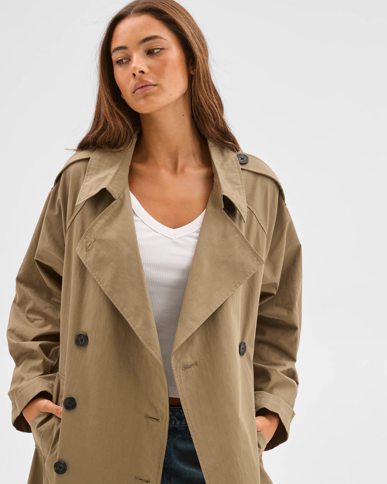 Lily Loves Australian Cotton Blend Statement Trench Coat 4 of 5