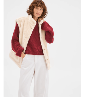 Sleeveless Shearling Vest