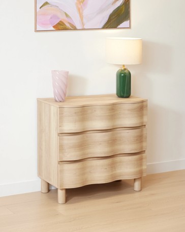 Anko Ripple 3 Drawer Chest - Light Oak