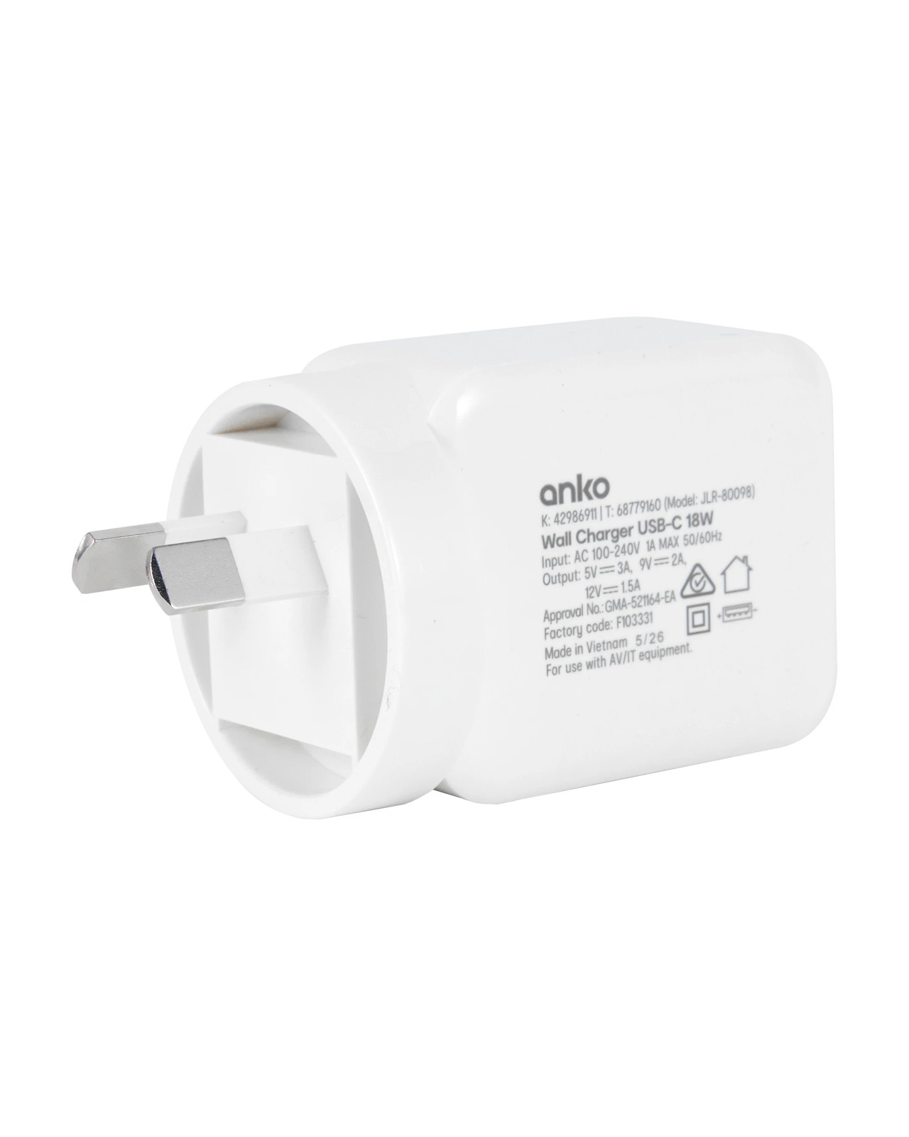 Wall Charger USB-C Fast Charging - Anko 3 of 4