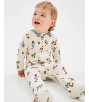 Disney Toy Story Baby Organic Cotton Waffle Zip Coverall