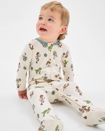Disney Toy Story Baby Organic Cotton Waffle Zip Coverall