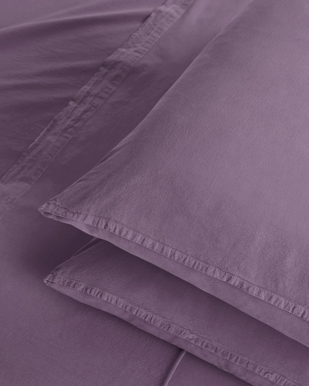 Arlo Cotton Stonewash Sheet Set - Grape 2 of 3
