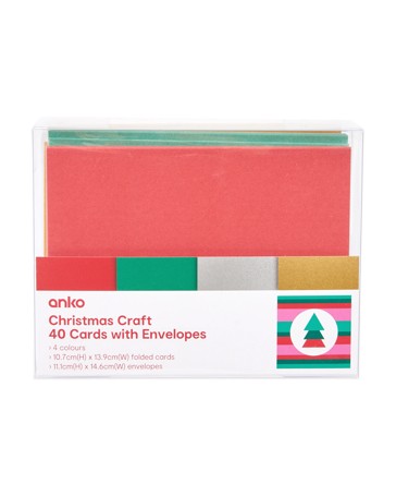 Anko Christmas Craft 40 Cards With Envelopes