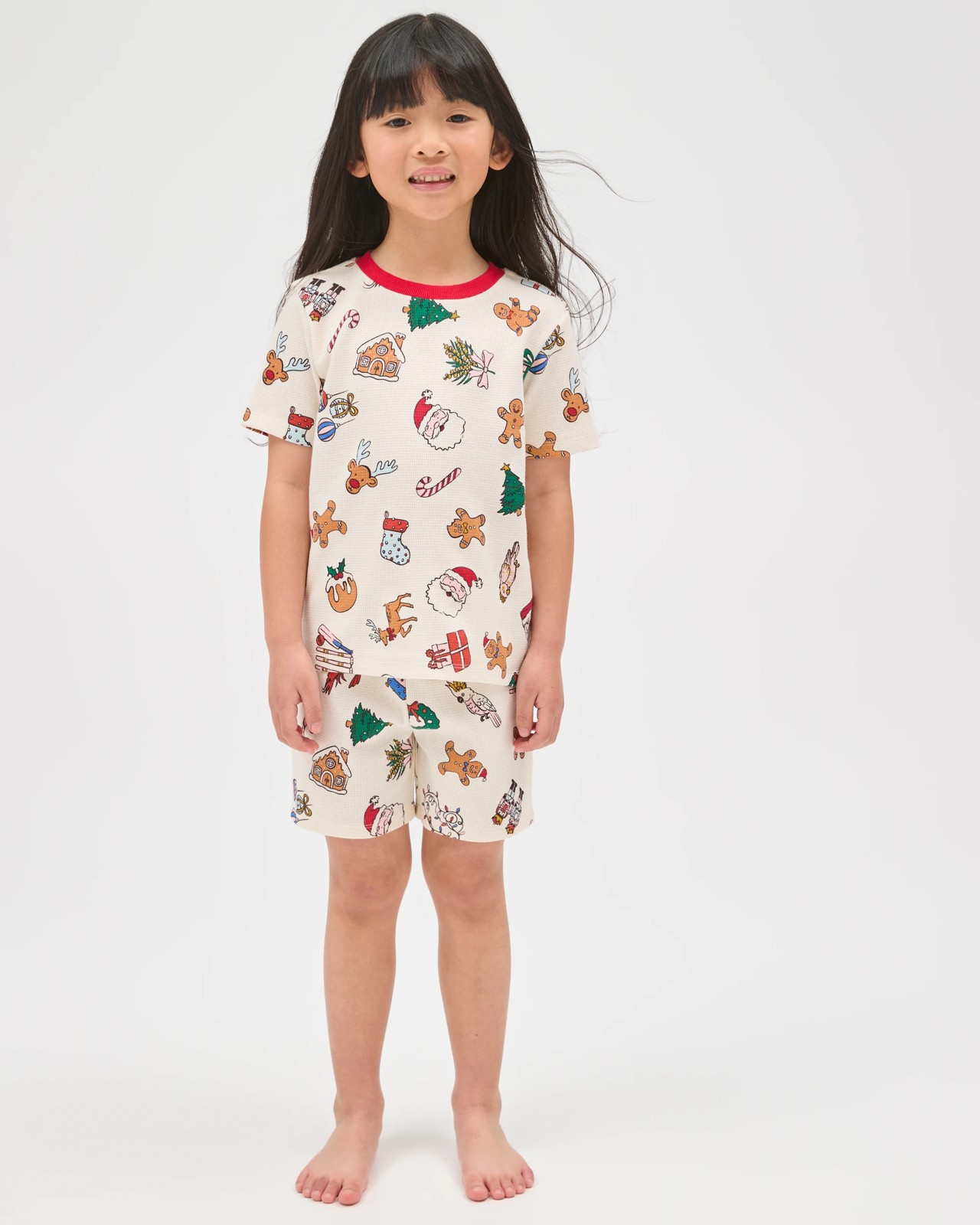Family Matching Christmas Australian Cotton Younger Kids Pyjama Set - Christmas Icons 2 of 5