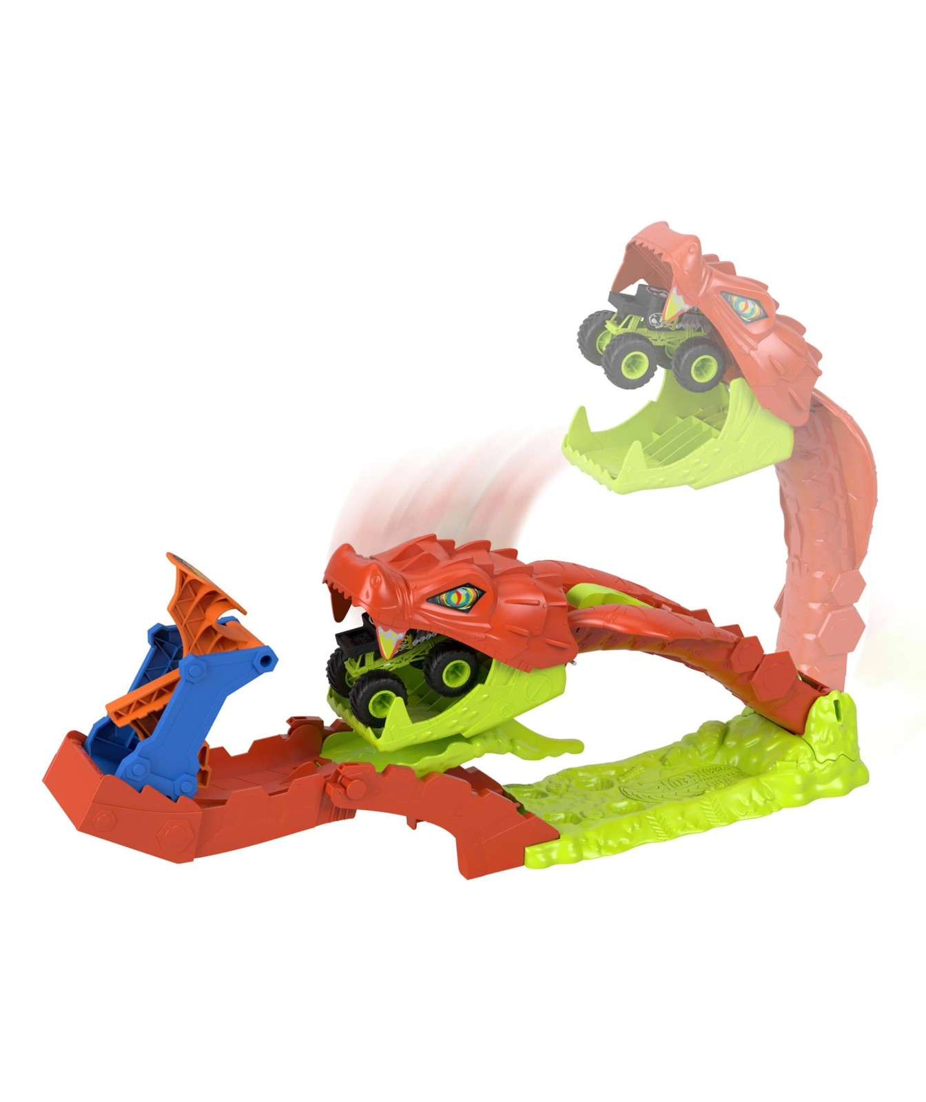 Hot Wheels Monster Trucks Snake Slam Takedown Playset with 1:64 Scale Bone Shaker  5 of 6