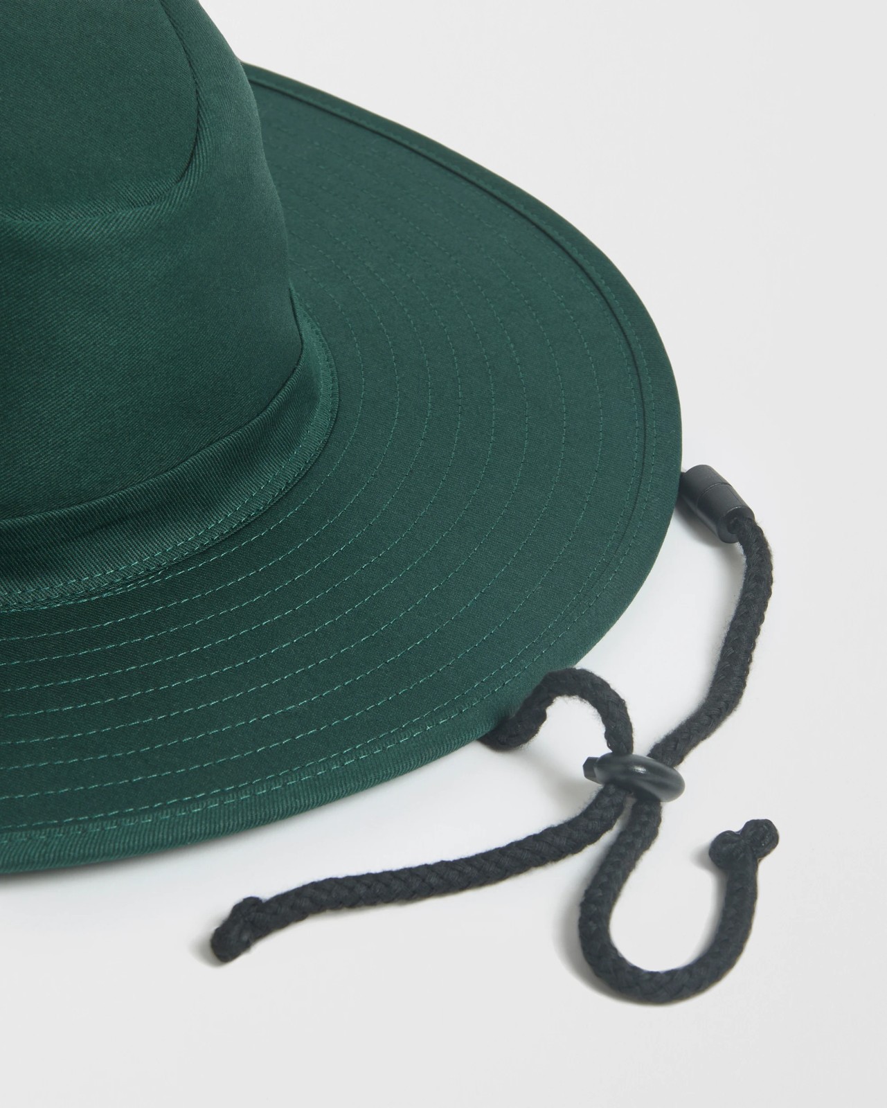 Cotton Back To School Wide Brim Hat - Bottle Green 2 of 2