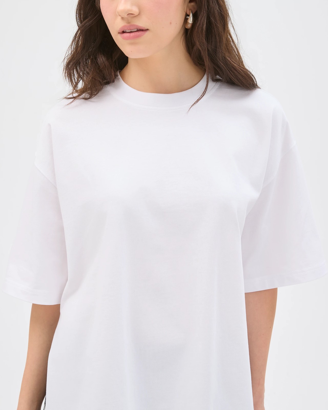 Lily Loves Australian Cotton Side Split T-Shirt - White 3 of 5