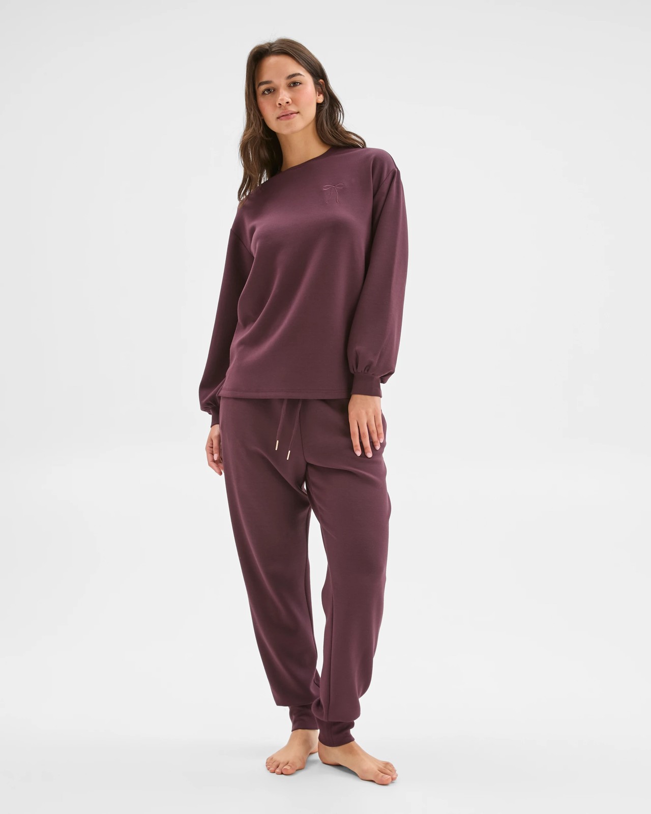 Long Sleeve Modal Blend Crew Sleep Jumper 2 of 6