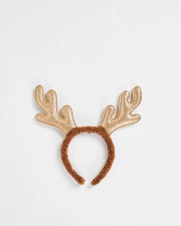 Kids Christmas Furry Reindeer Headband