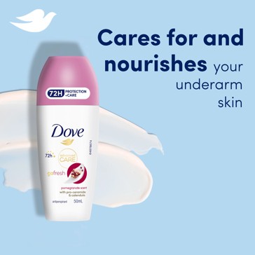 Dove Advanced Care Go Fresh Antiperspirant Deodorant Roll-On 50ml - Pro-Ceramide and Calendula, Pomegranate Scent