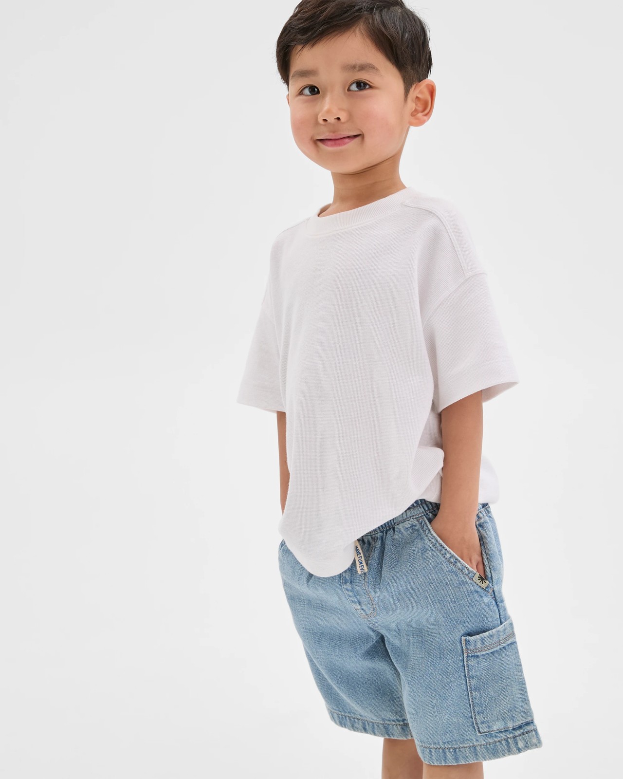 Pull On Denim Volley Shorts - Light Wash 2 of 6