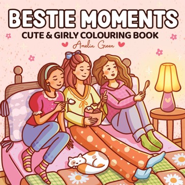 Bestie Moments Cute and Girly Colouring Book by Amelia Green - Book