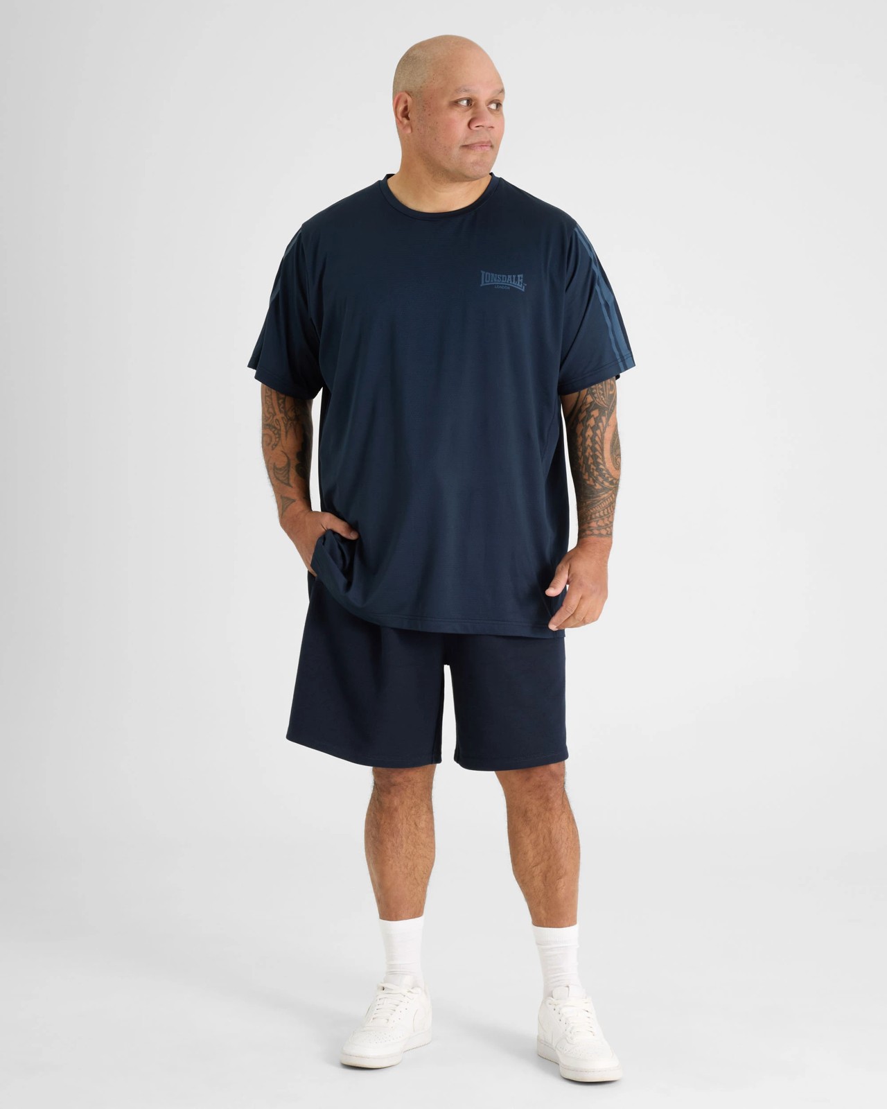 Lonsdale London Plus Size Active T-Shirt - Navy 5 of 5