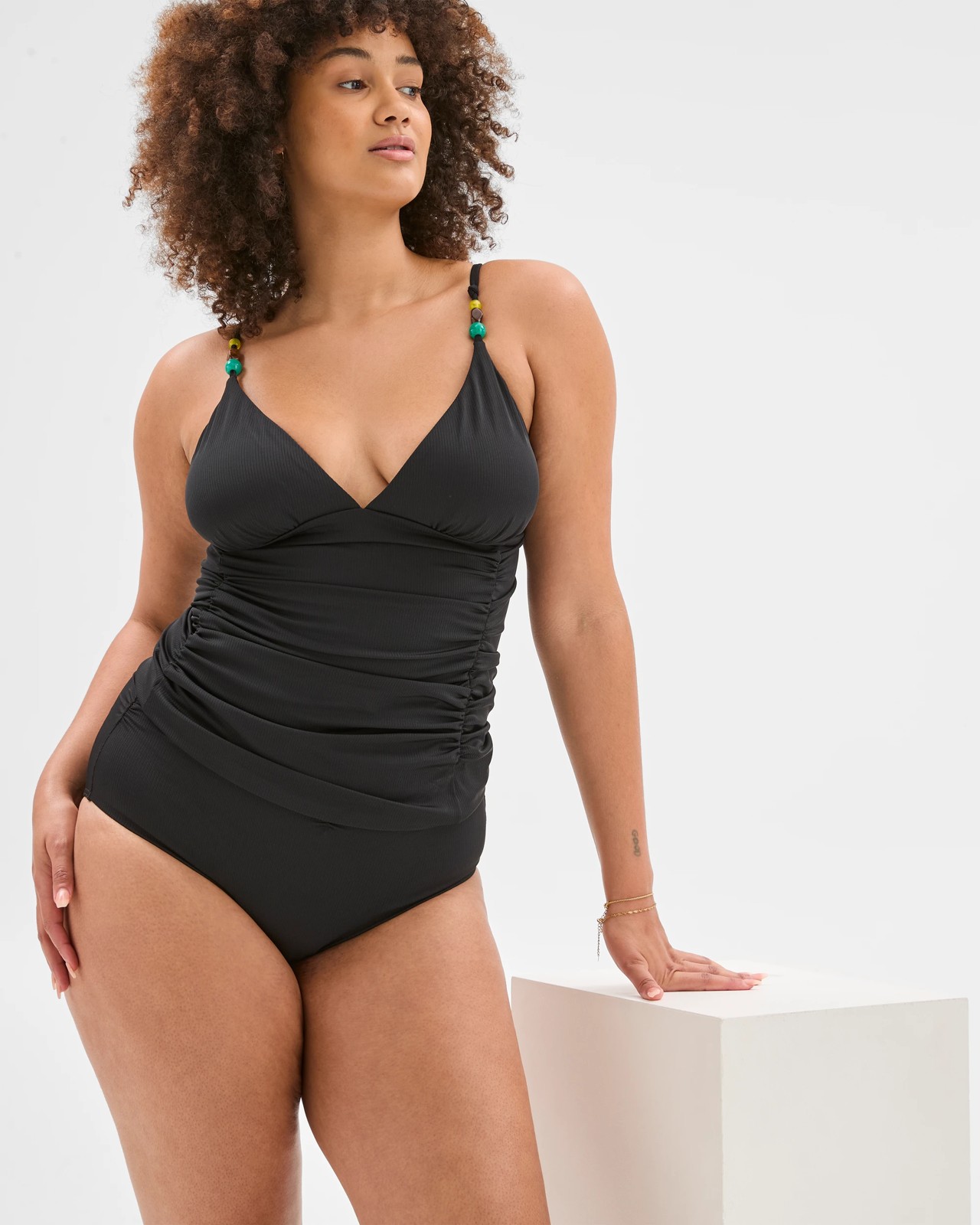 Shape Your Body Resort Beaded Triangle Cup Mini Rib Tankini Top 5 of 6