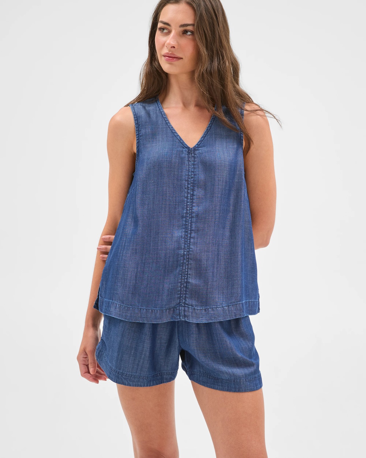 Petites Lyocell Sleeveless Woven Top 2 of 6