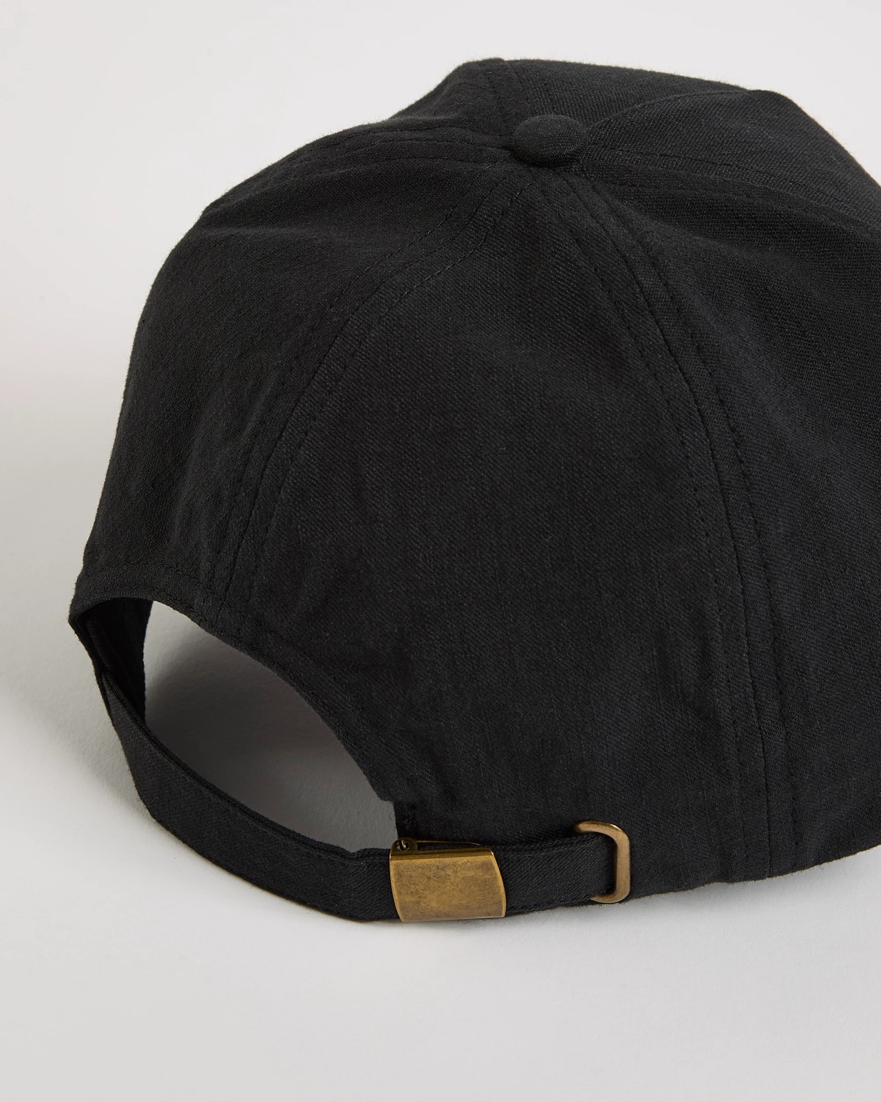 Cotton Linen Blend Cap - Black 3 of 3