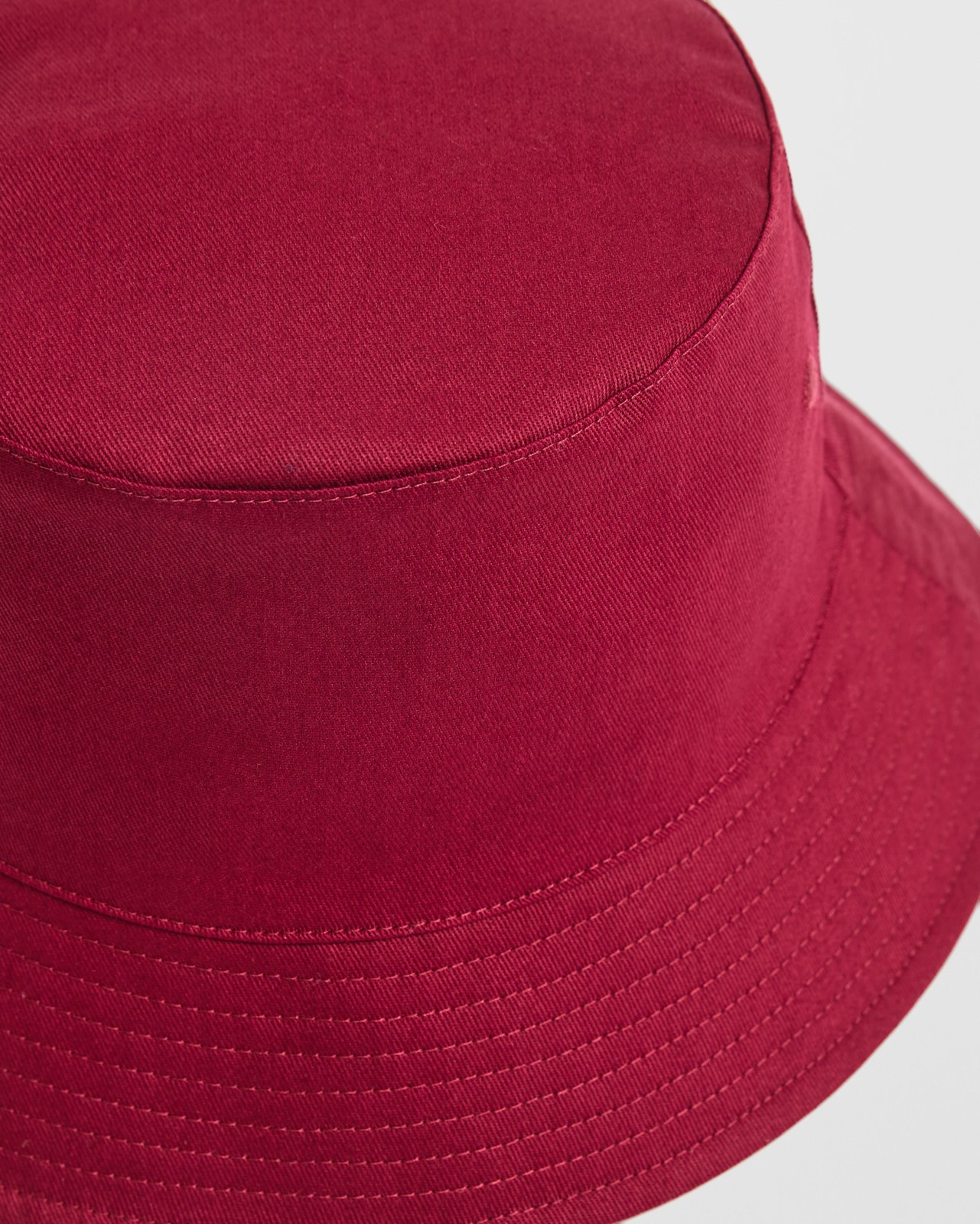Cotton Back To School Bucket Hat - Burgundy 2 of 2