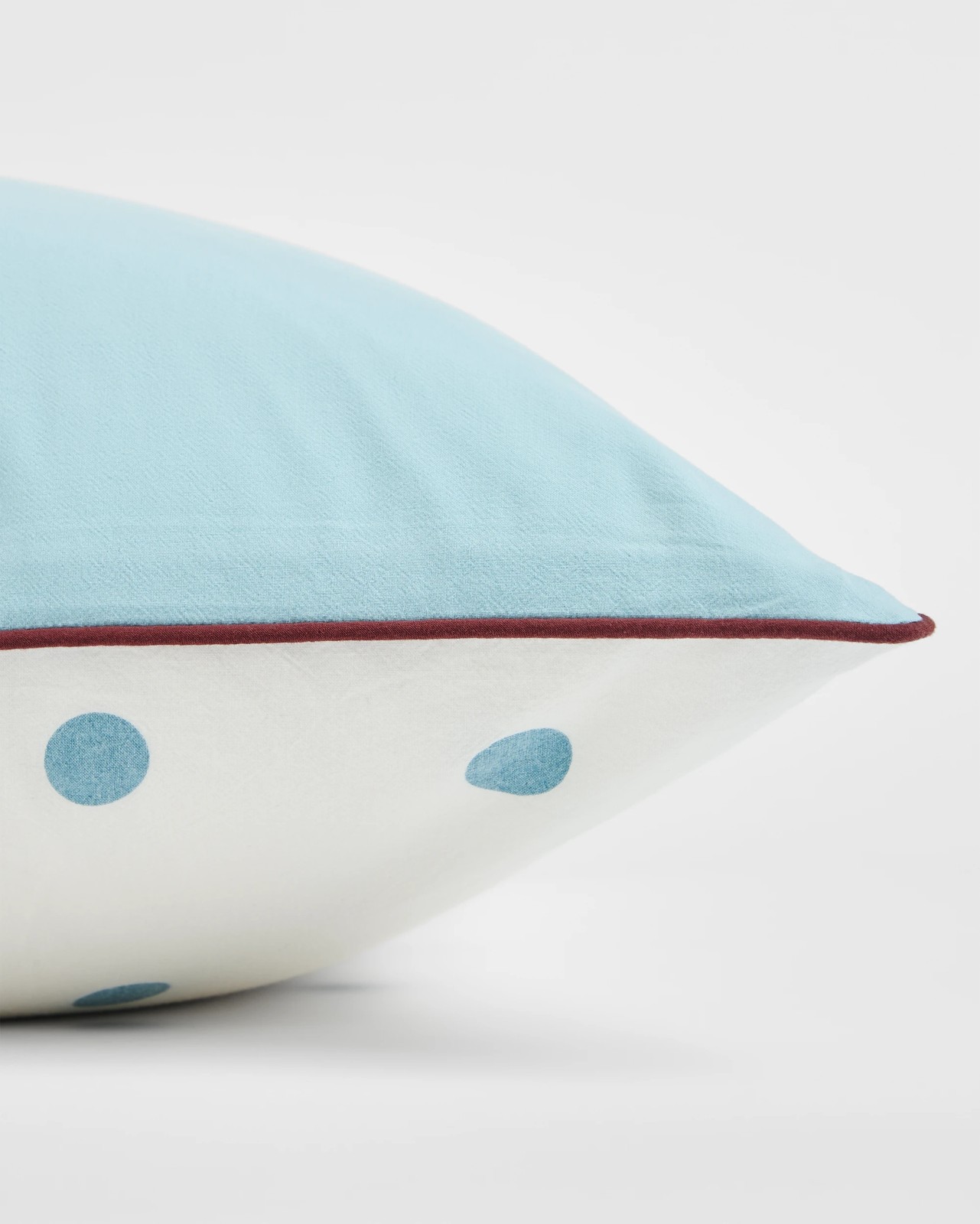 Arlo Polka Dot Stonewash Cotton European Pillowcase - Sea Angel 2 of 5