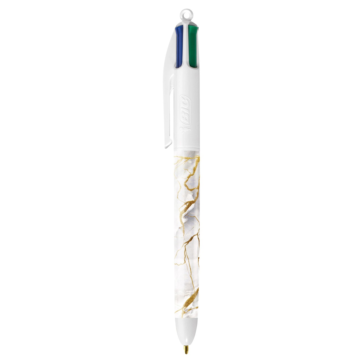 3 Pack BIC 4 ColoursÂ Marble Design Ballpoint Pens 4 of 6