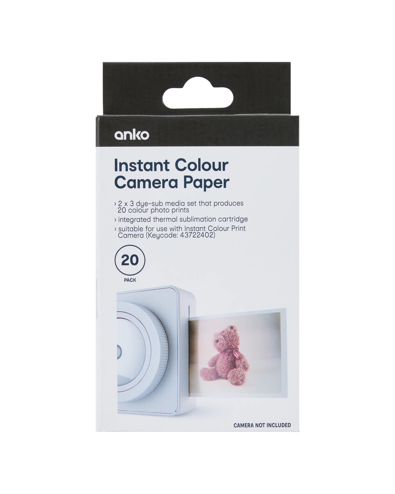 Anko 20 Pack Paper - For Anko Instant Colour Camera 4 of 4