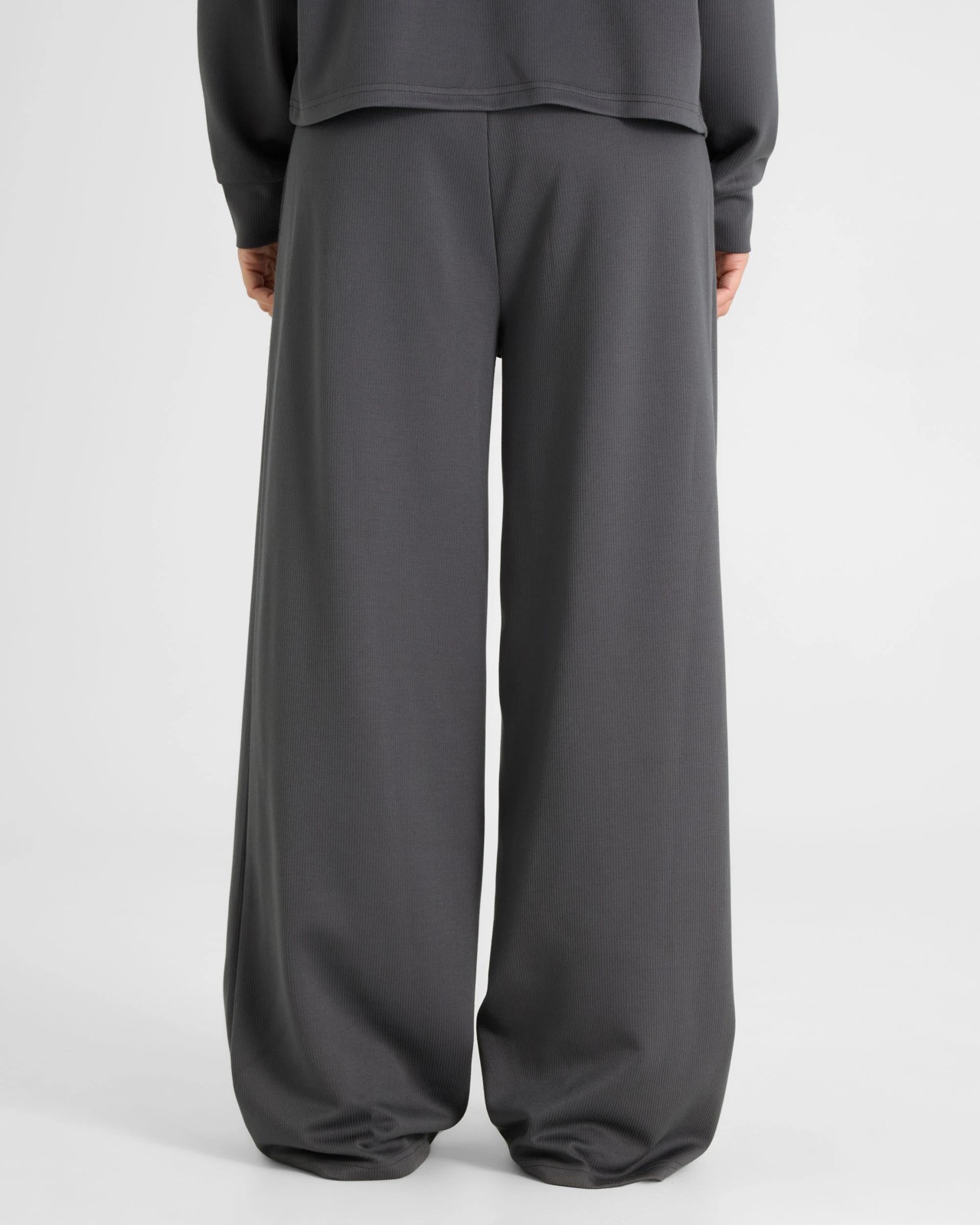 Lonsdale London Rib Wide Leg Pants - Charcoal 3 of 5