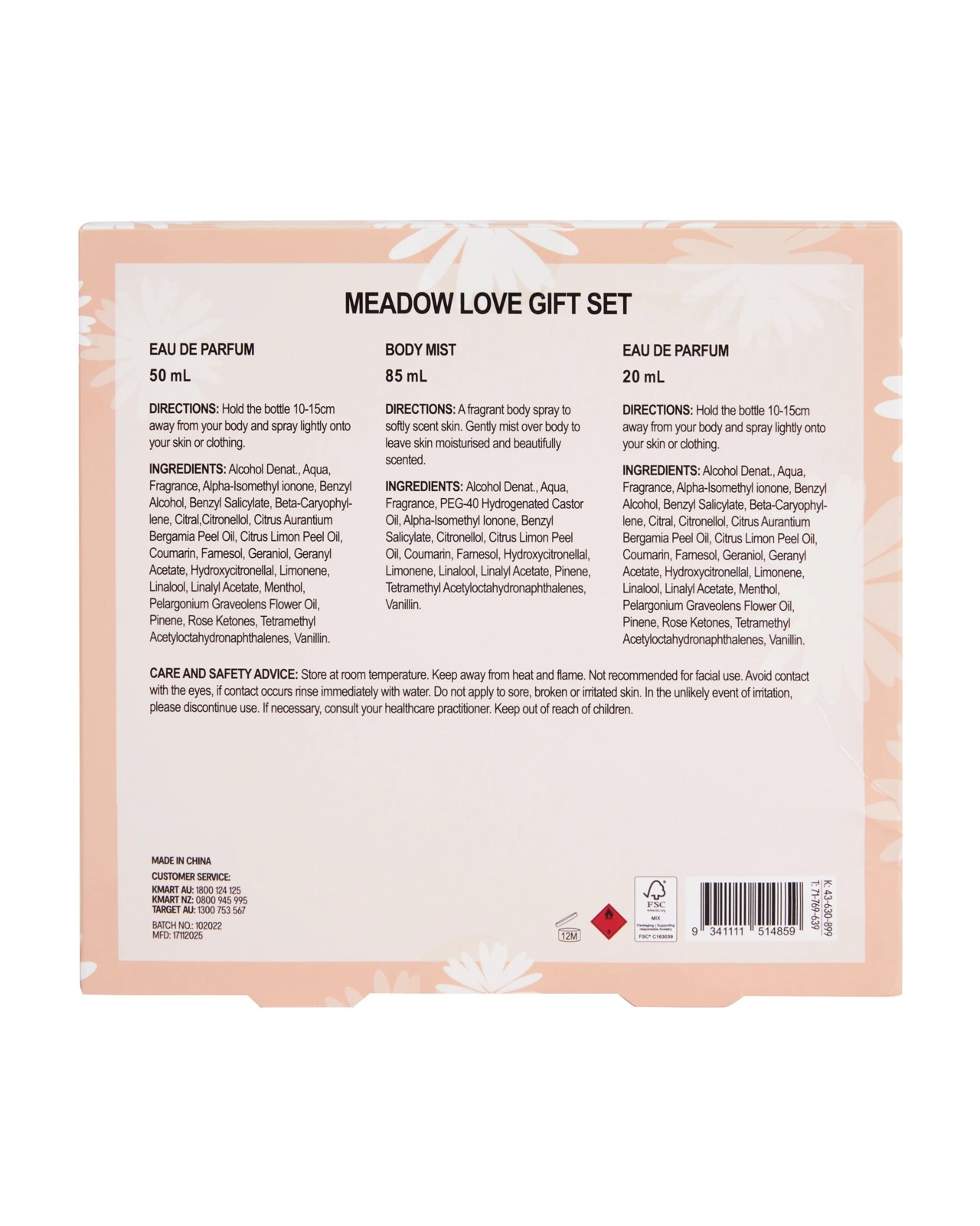 OXX Fragrance Meadow Love Gift Set 6 of 6