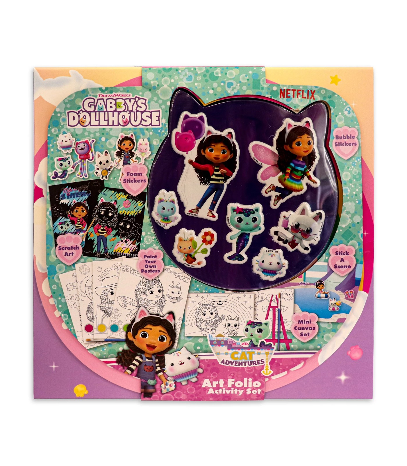 Gabby's Dollhouse Sticker Book with 90 Reusable Stickers Fun