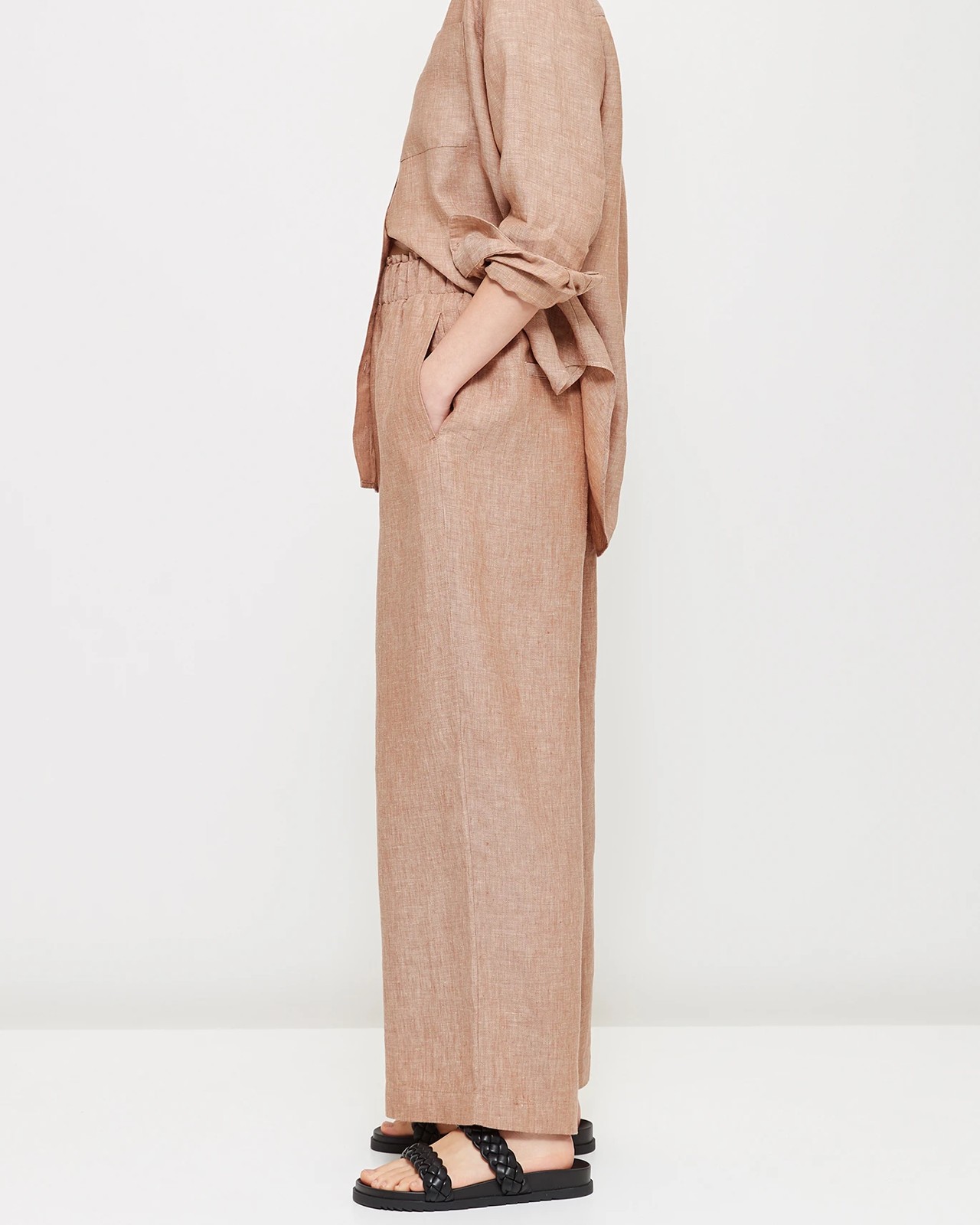 European Linen Wide Leg Pants 3 of 6