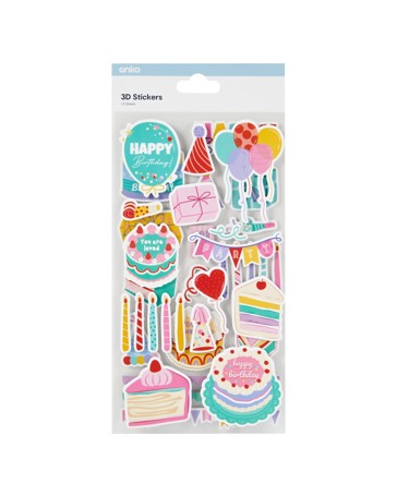 Anko 3D Stickers - Birthday